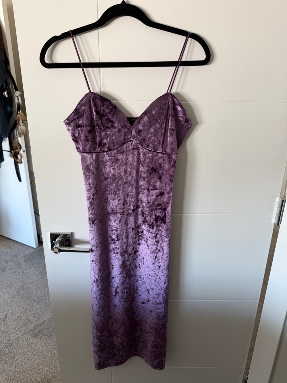 Forever 21 Lavender Velvet Midi Slip Dress